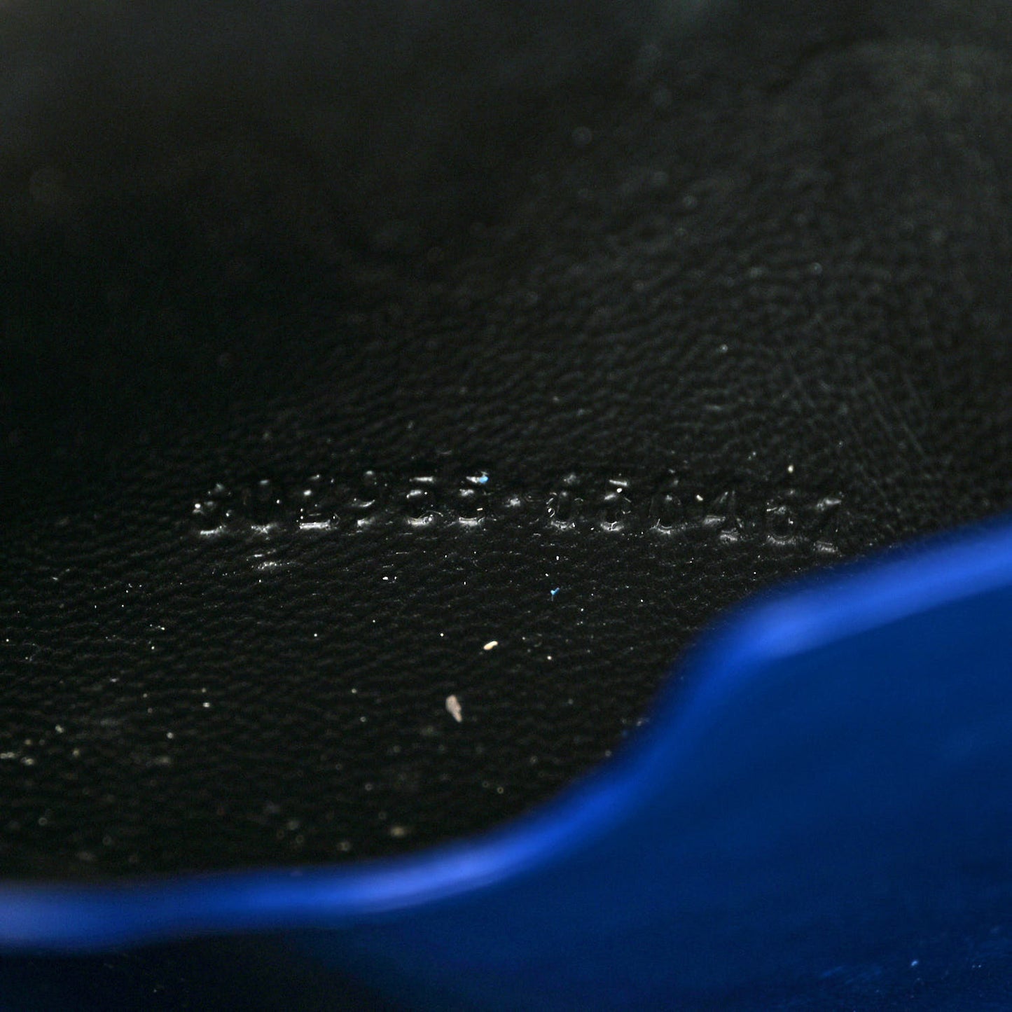 Calfskin The Curve Small Shoulder Bag Electric Blue Black