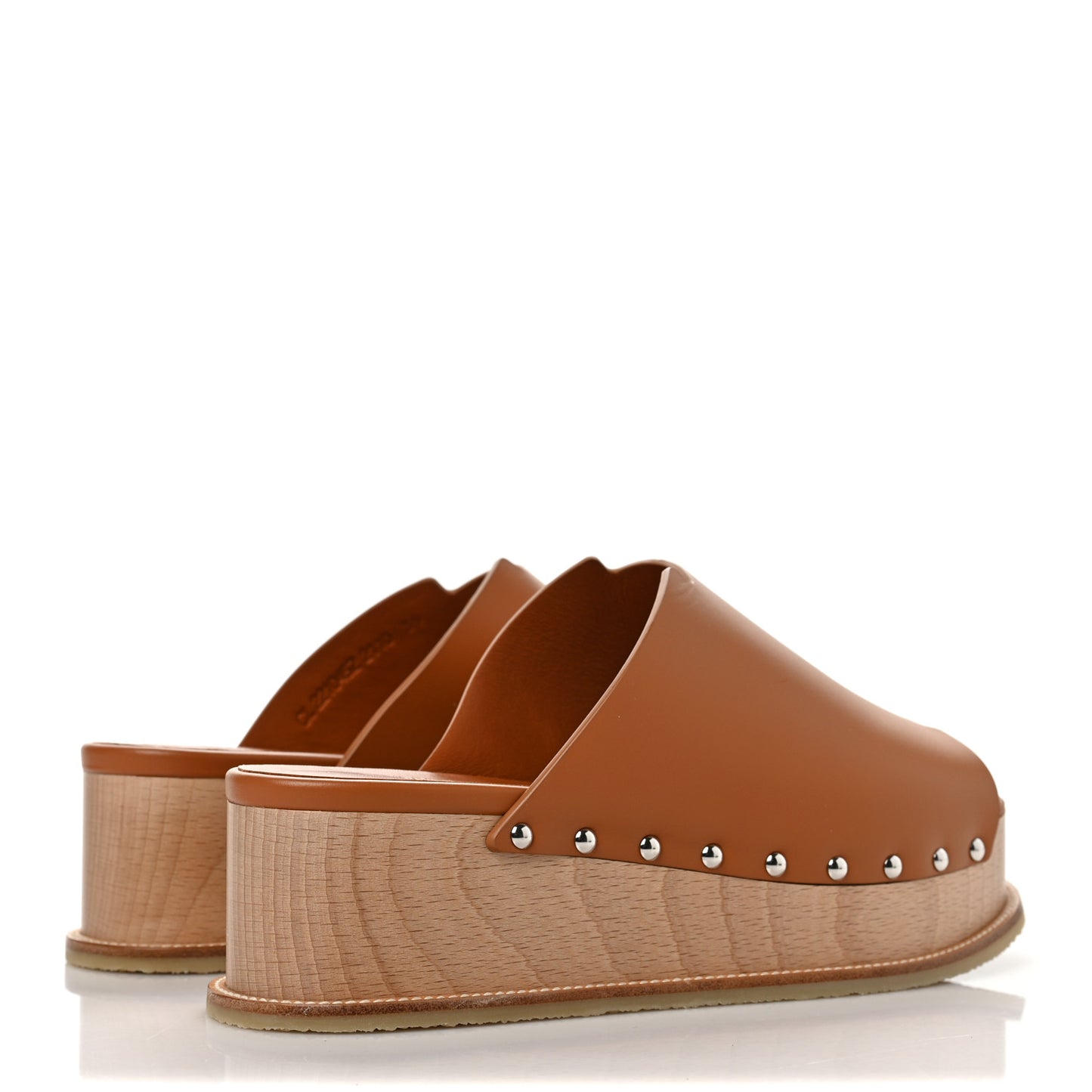 Calfskin Ellipse Mules 39 Marron Glaise