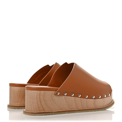 Hermes Calfskin Ellipse Mules 39 Marron Glaise 4 of 9