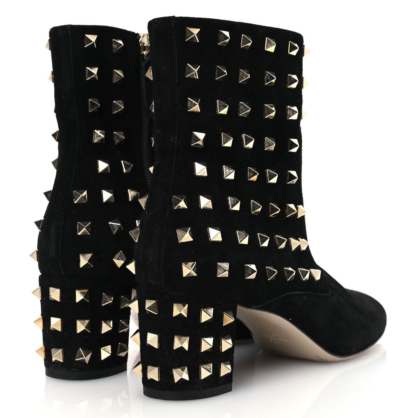 Suede Rockstud 100 Ankle Boots 38 Black