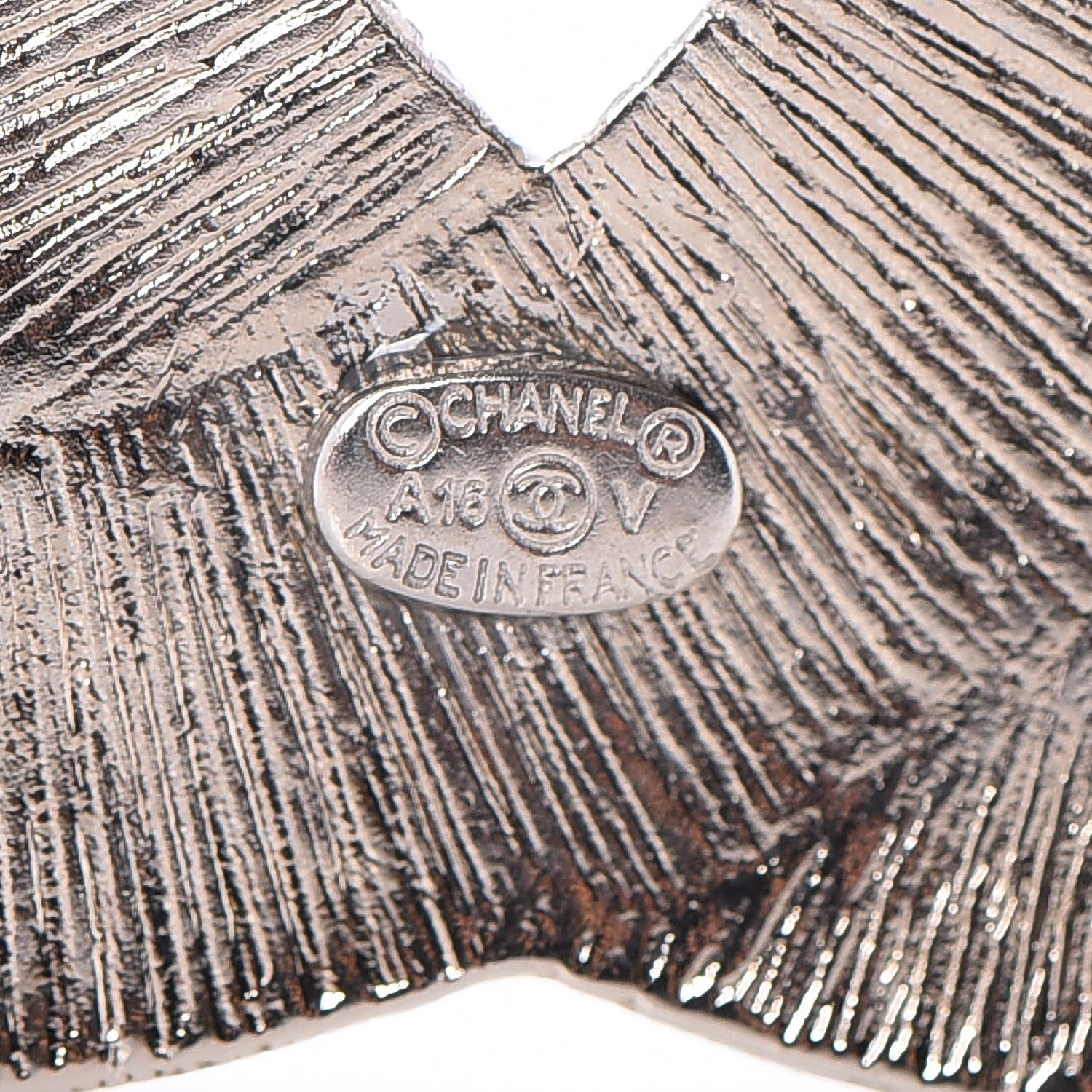 Chanel Baguette Crystal CC Brooch Silver 4 of 4