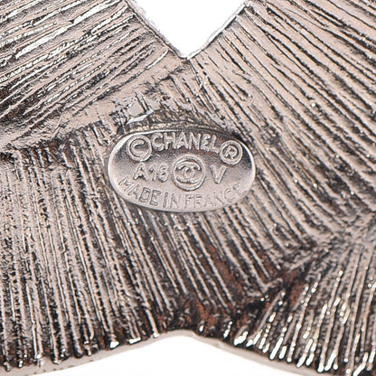 Chanel Baguette Crystal CC Brooch Silver 4 of 4