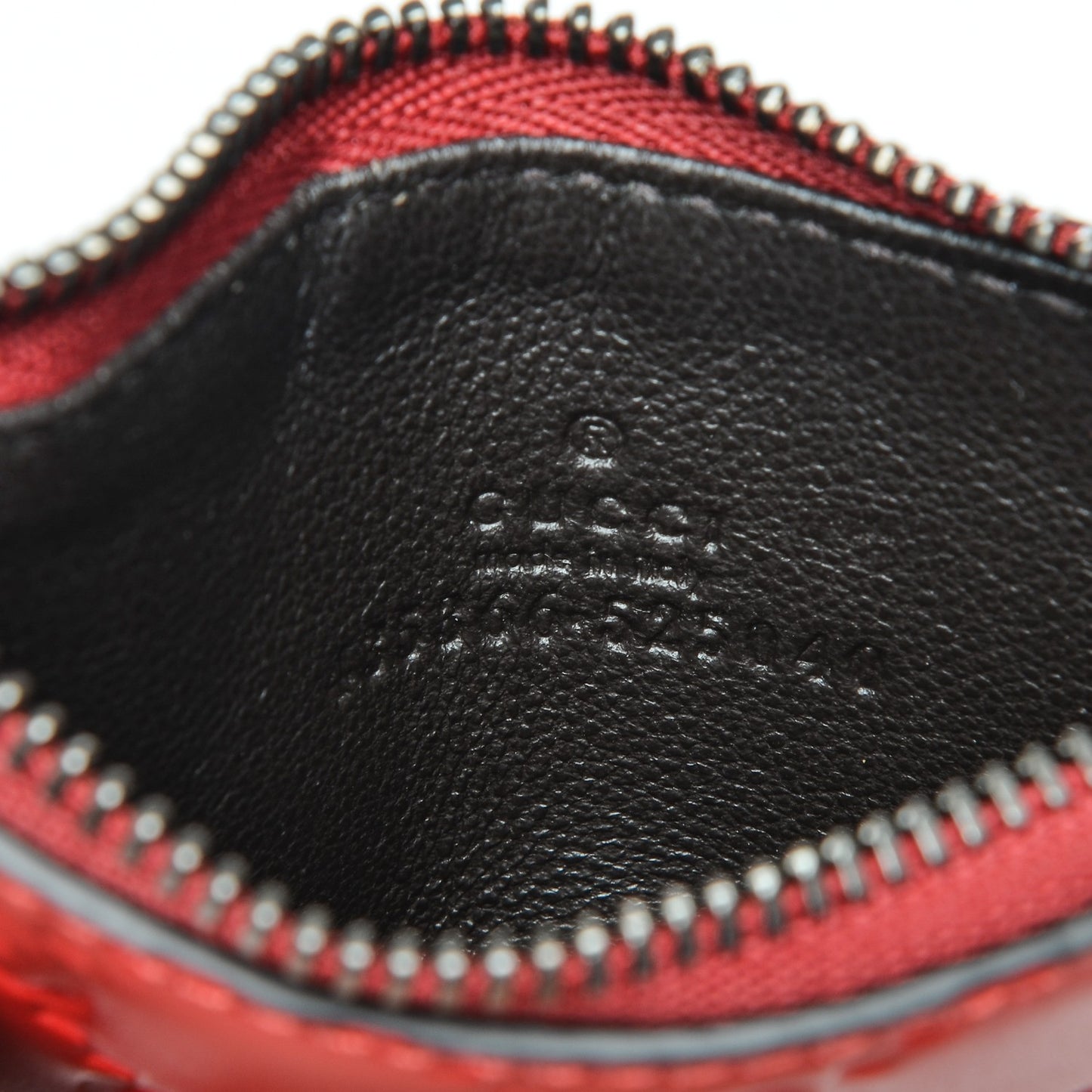Guccissima Signature Coin Case Card Holder Hibiscus Red