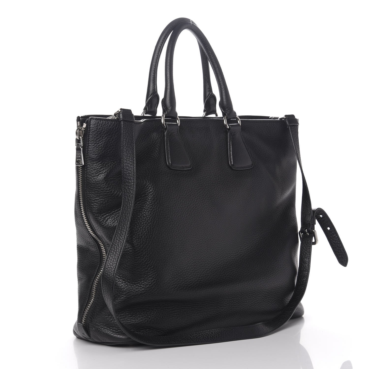 Prada Vitello Phenix Tote Black 5 of 19