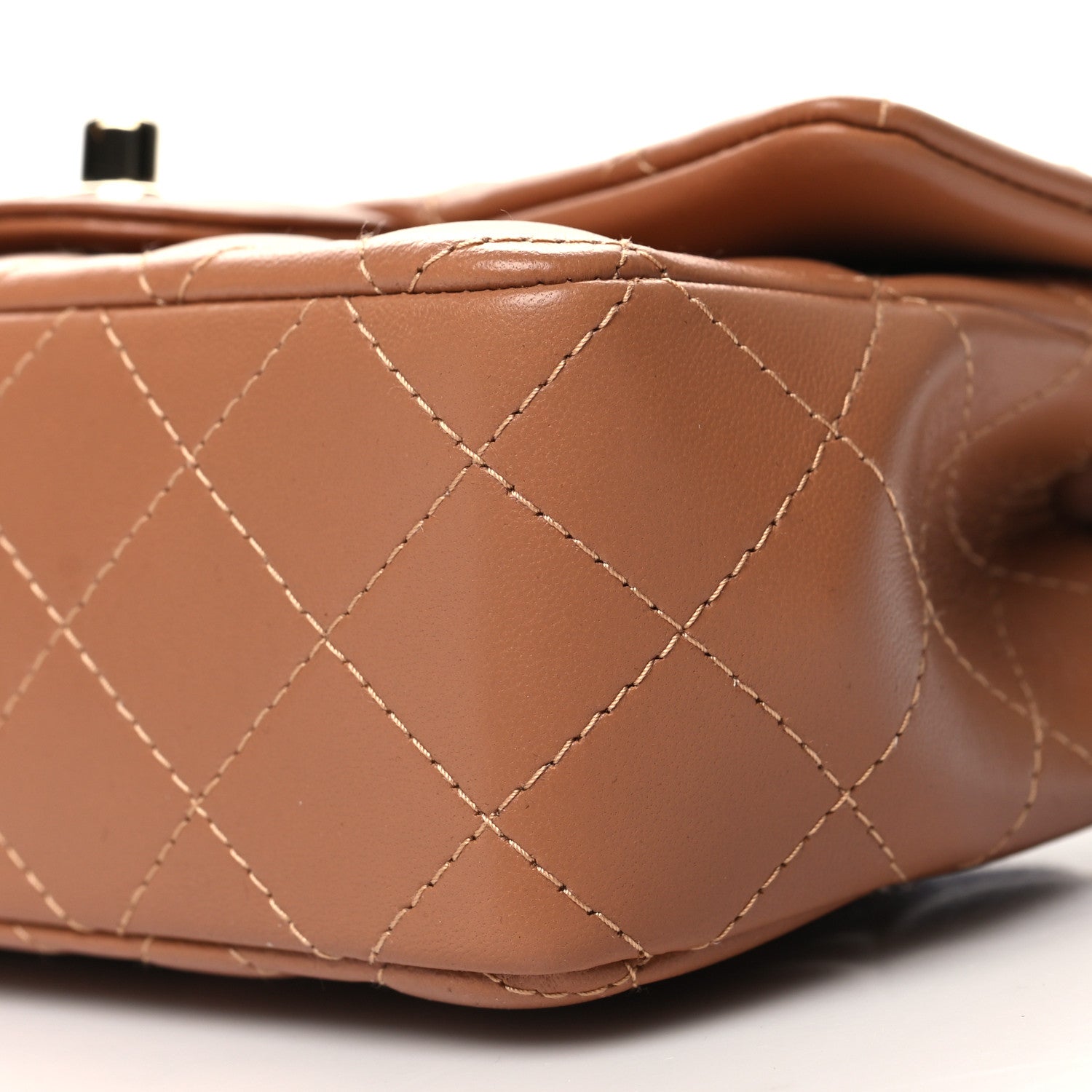 Chanel Lambskin Quilted Mini Rectangular Flap Brown 10 of 10