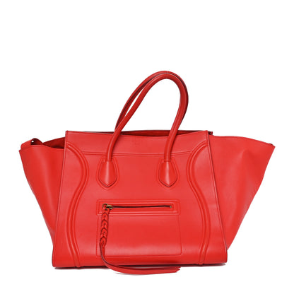 Celine Smooth Calfskin Medium Phantom Luggage Vermillion 1 of 11