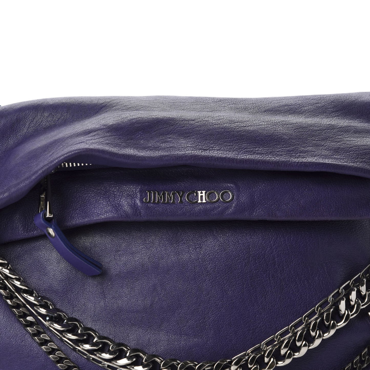 Lambskin Small Biker Hobo Purple