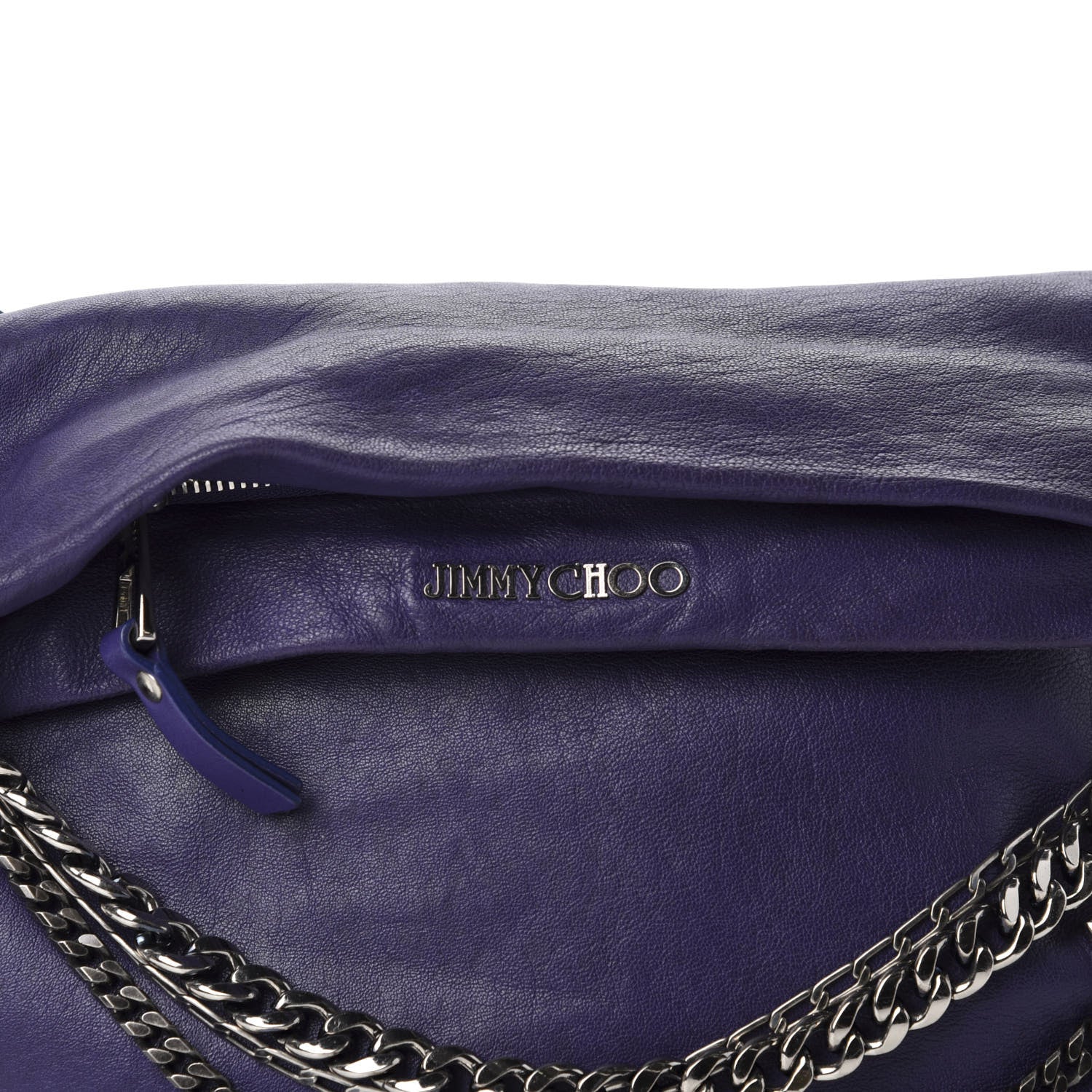Jimmy Choo Lambskin Small Biker Hobo Purple 11 of 11