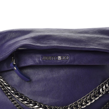 Jimmy Choo Lambskin Small Biker Hobo Purple 11 of 11