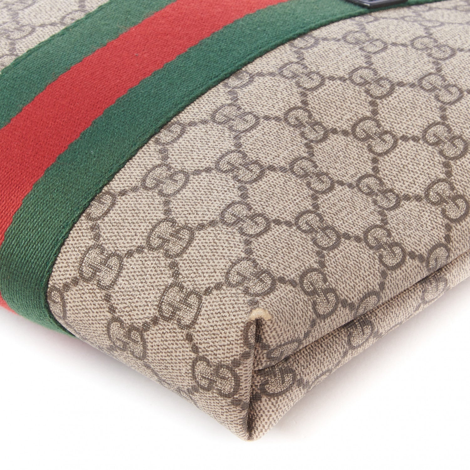Gucci GG Supreme Monogram Web Messenger Bag Black 4 of 9