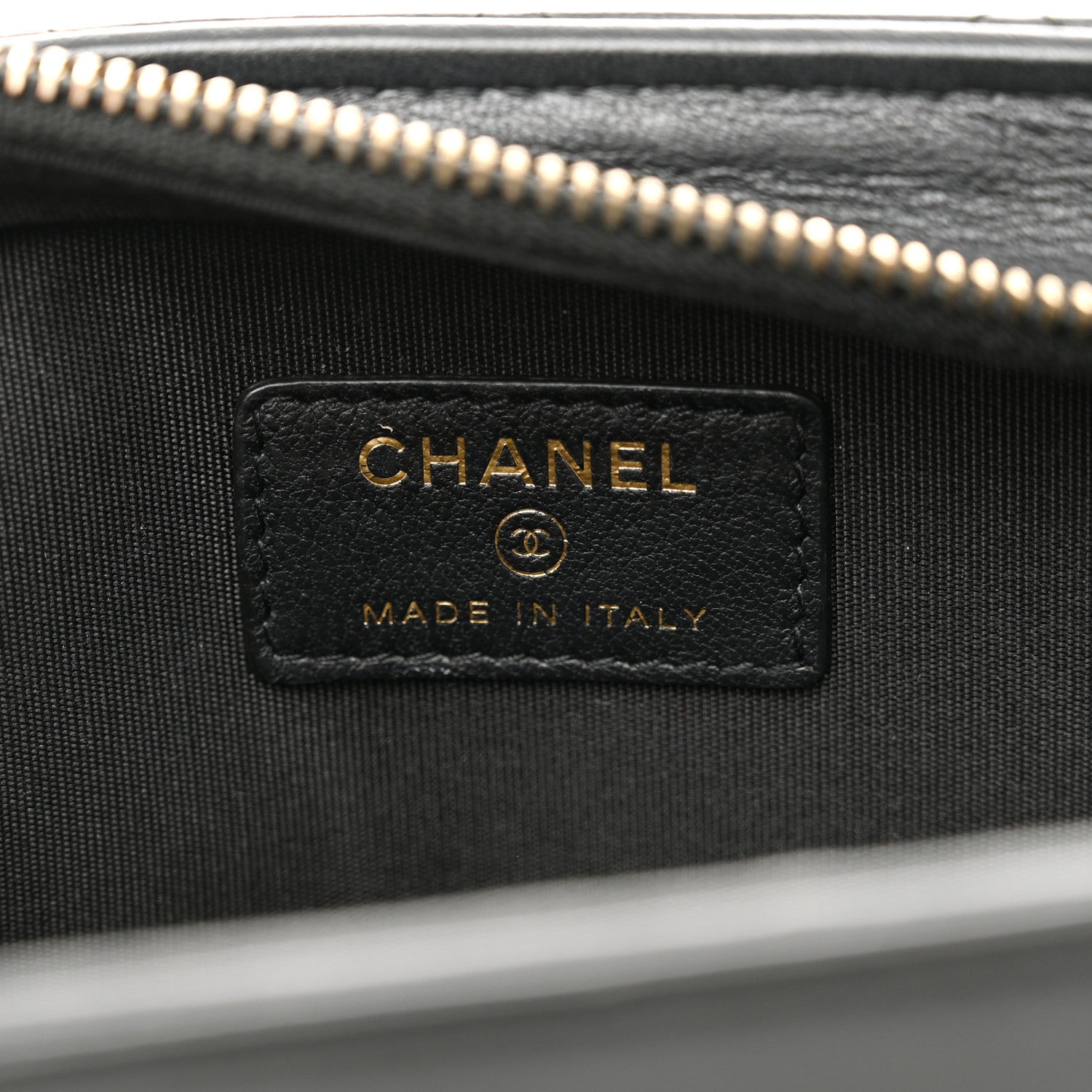 Chanel Lambskin Quilted Square Front Pocket Clutch With Chain Black 6 of 14