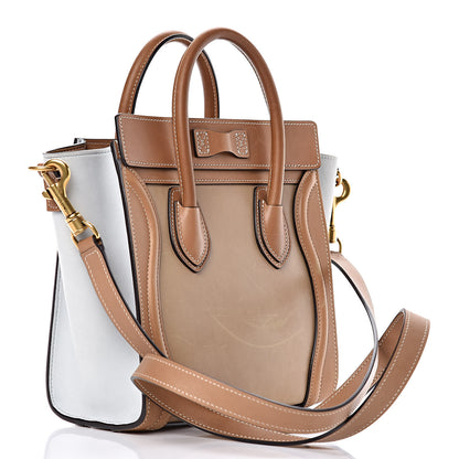 Celine Smooth Calfskin Suede Nano Tri-Color Luggage Multicolor 3 of 16