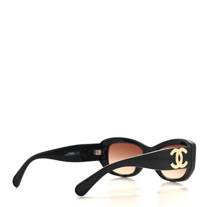 Chanel Acetate Rectangle Sunglasses 5493 Black 4 of 7