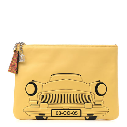 Chanel Lambskin Medium Cuba Car Cosmetic Case Yellow 1 of 7