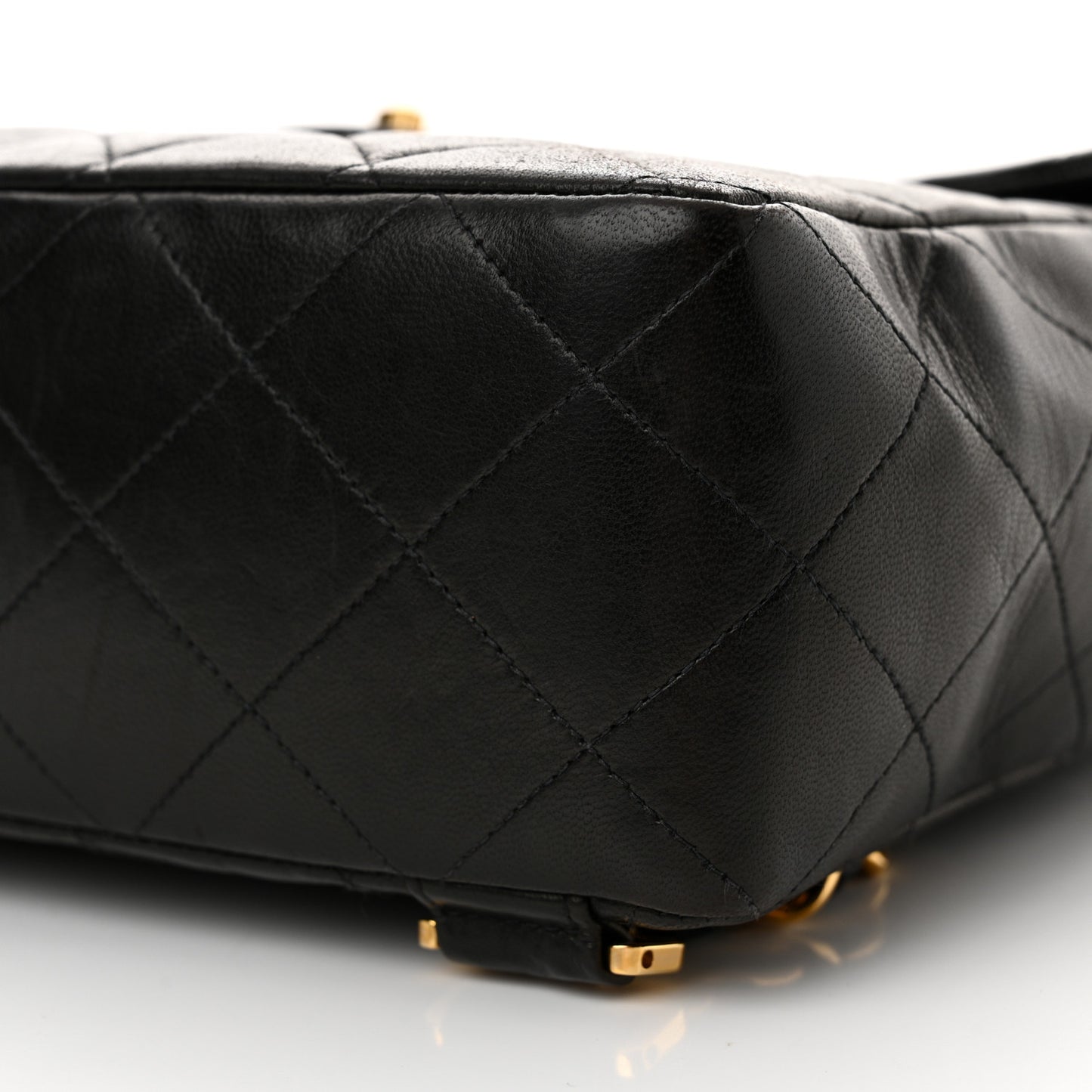Lambskin Quilted Backpack Black