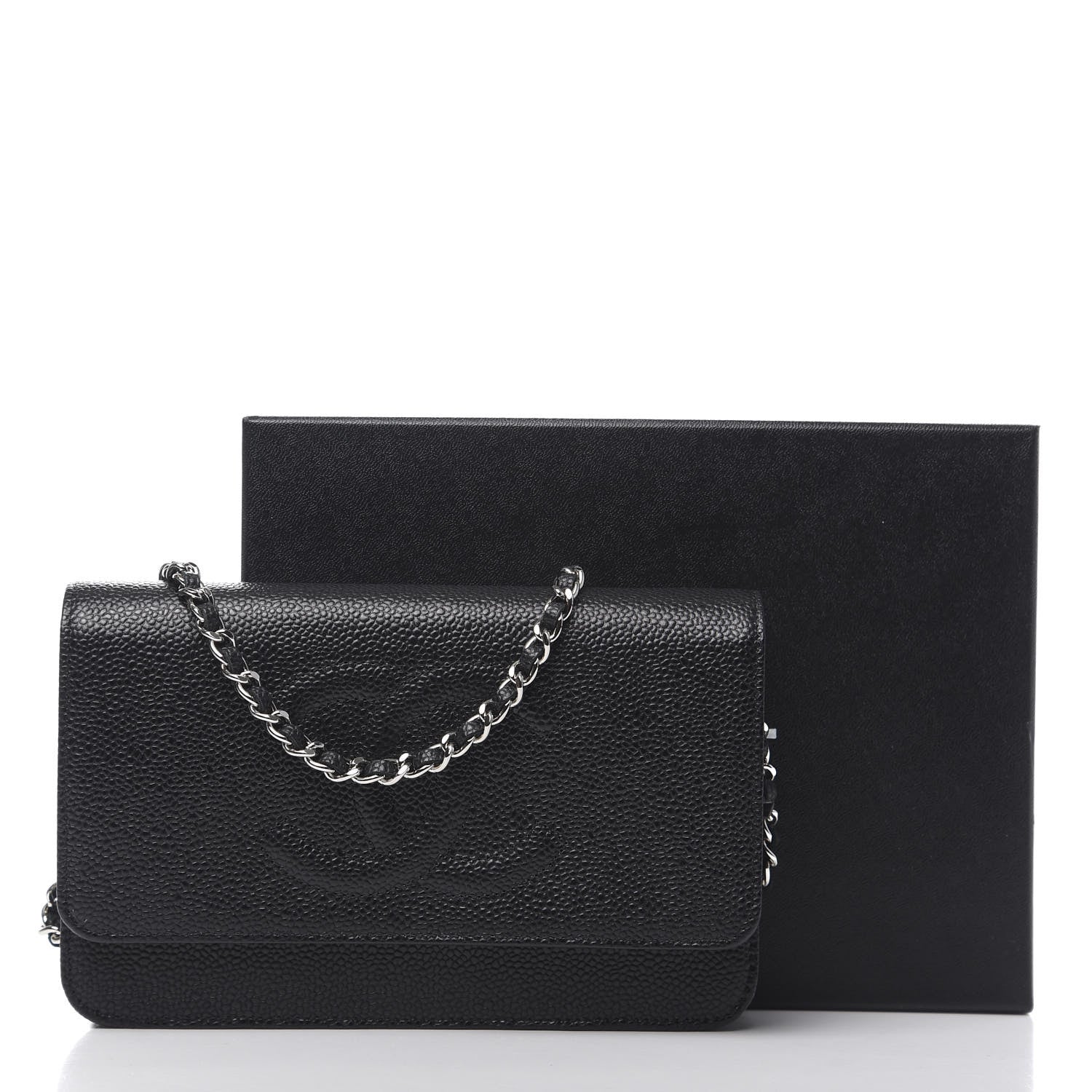 Chanel Caviar Timeless CC Wallet On Chain WOC Black 11 of 11