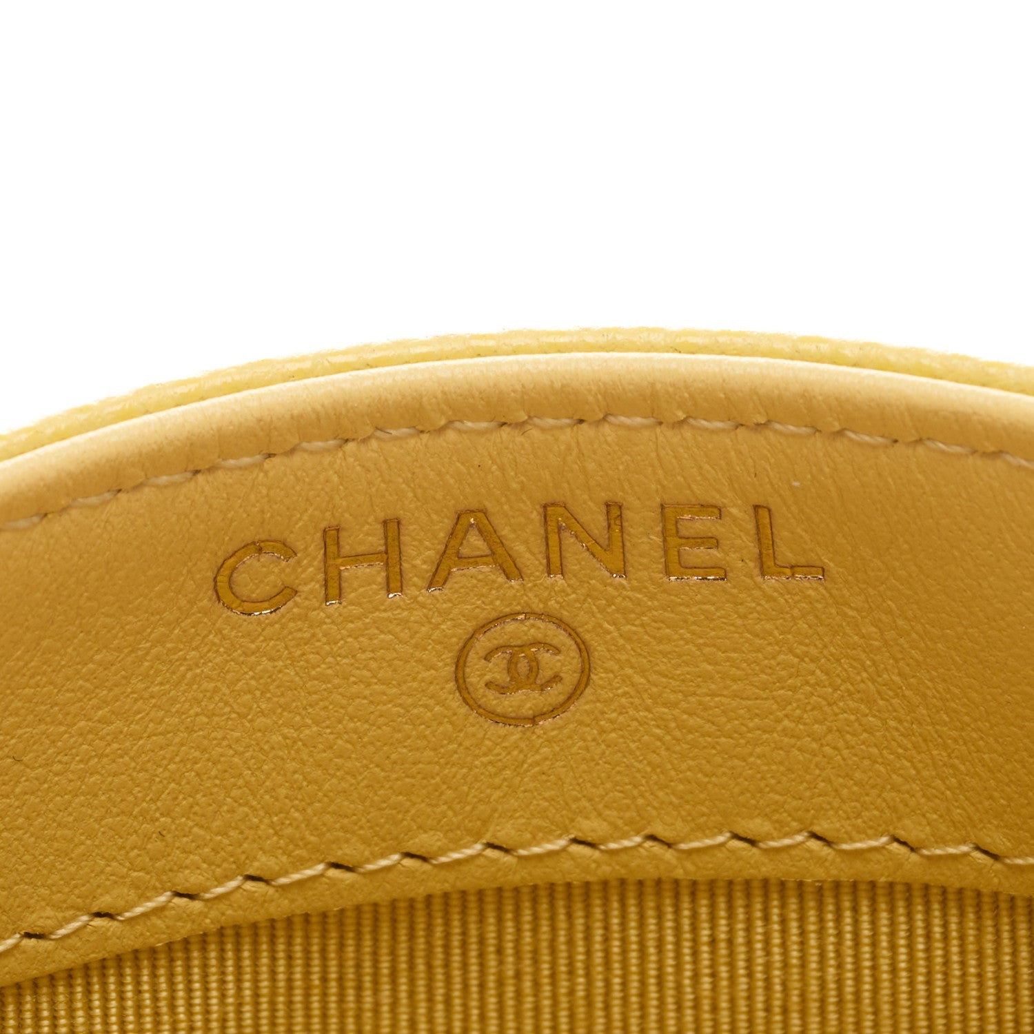 Chanel Caviar Quilted Card Holder Yellow 6 of 8