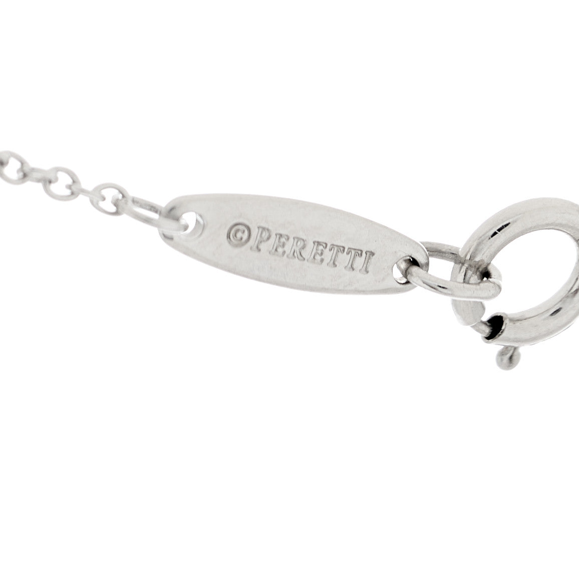 Platinum Diamond .08ct Elsa Peretti Diamonds by the Yard Pendant Necklace