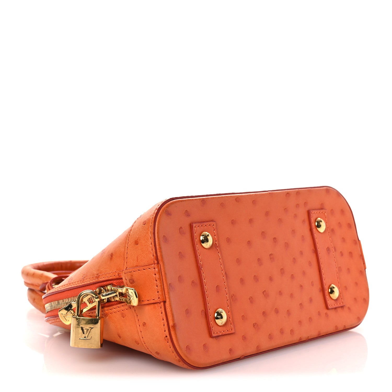 Louis Vuitton Ostrich Alma BB Piment 4 of 15