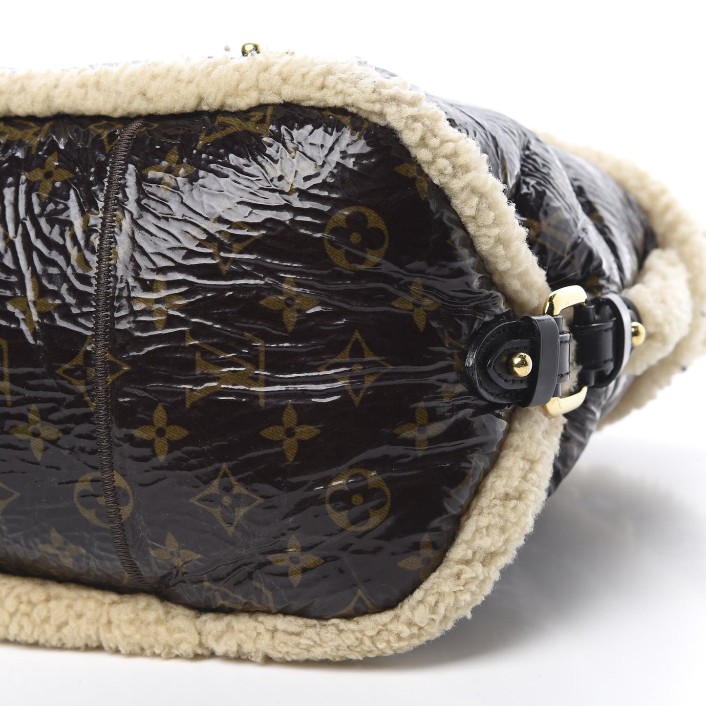 Patent Monogram Shearling Sac Thunder