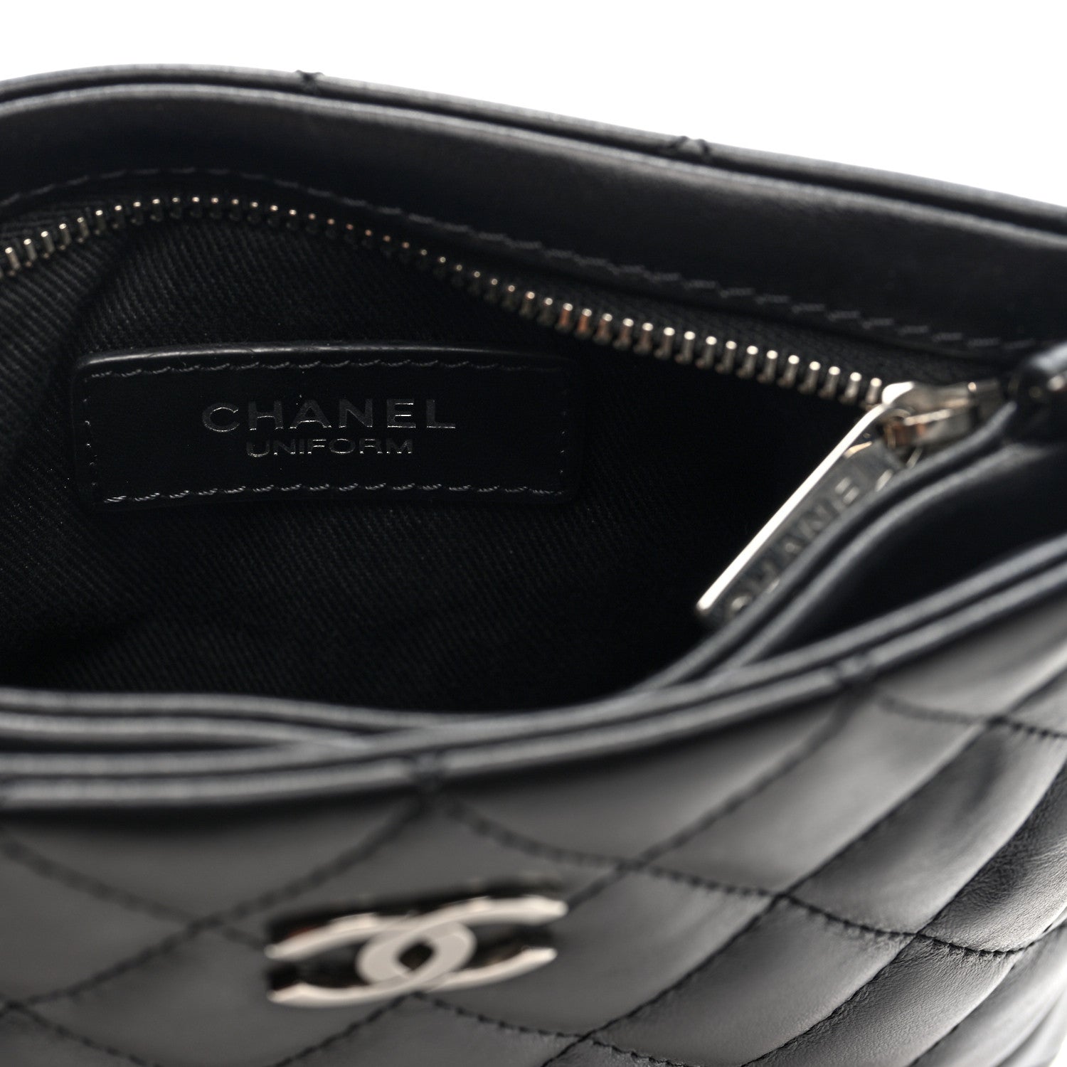 Chanel Calfskin Quilted Crossbody Bag Black 6 of 10