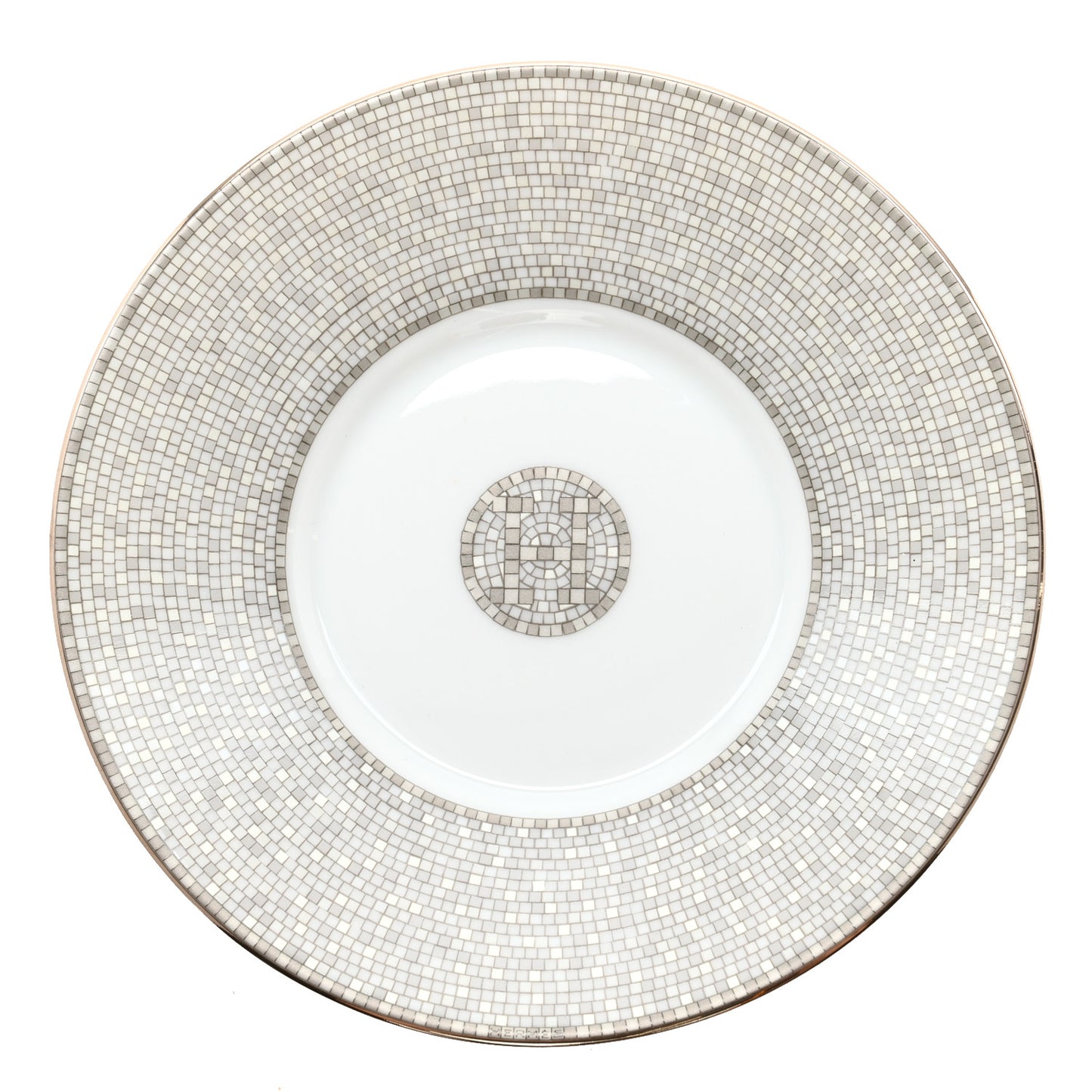 Porcelain Mosaique Au 24 Platine Tea Cup And Saucer Platinum