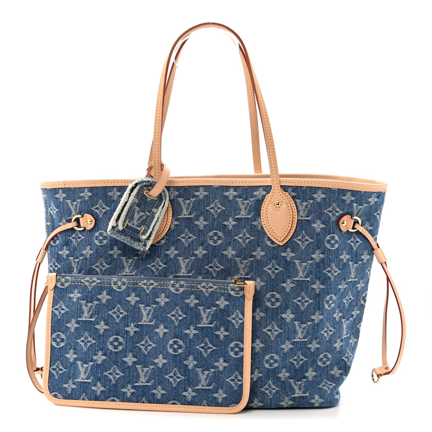 Louis Vuitton Monogram Denim Neo Neverfull MM Blue 1783466