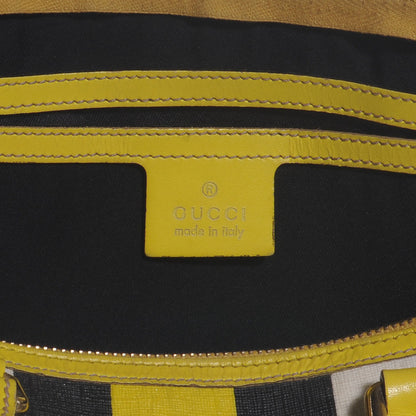 Gucci GG Plus Monogram Web Stripe Medium Joy Boston Yellow 6 of 7