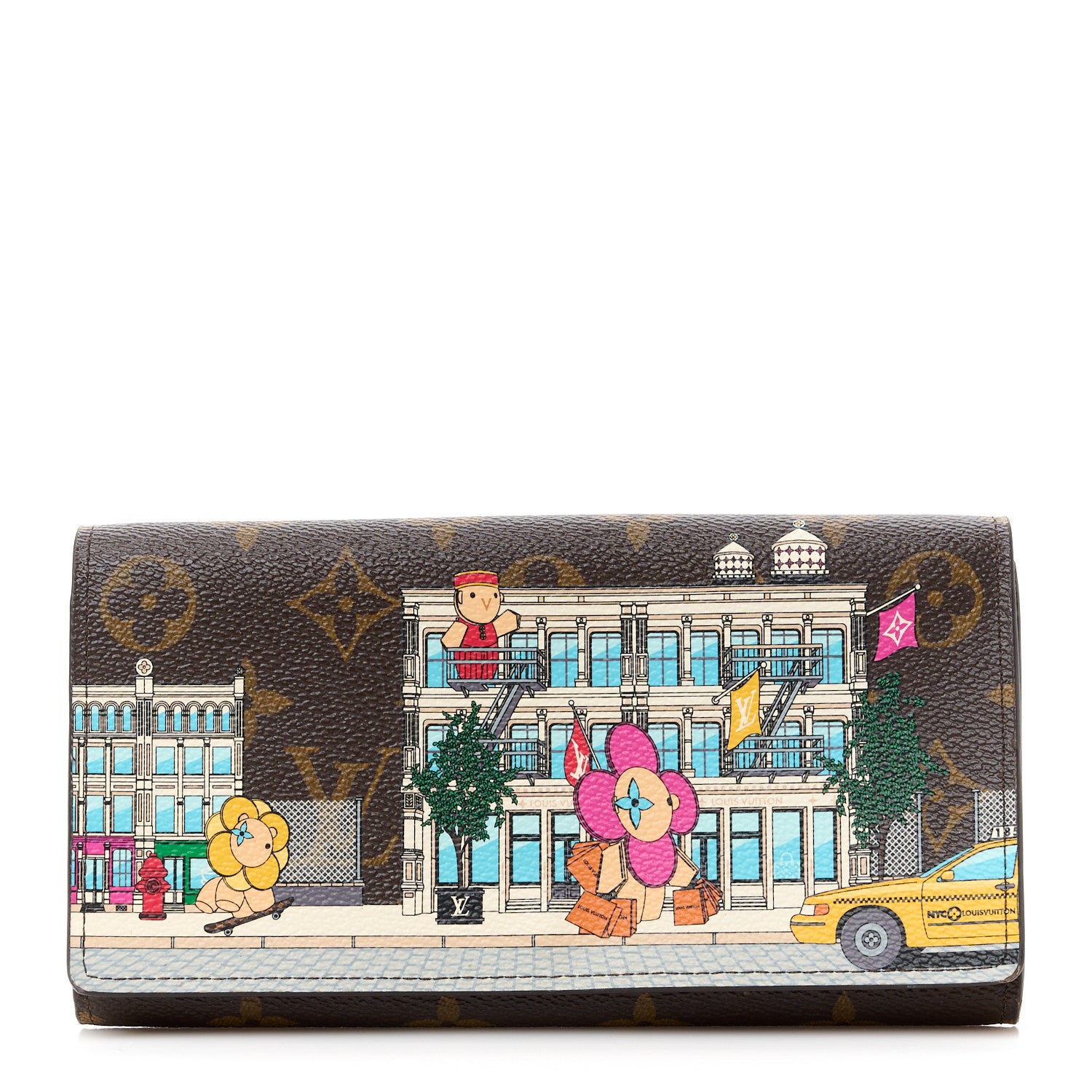 Louis Vuitton Monogram 2022 Christmas Animation New York Soho Wallet Yellow 1 of 13