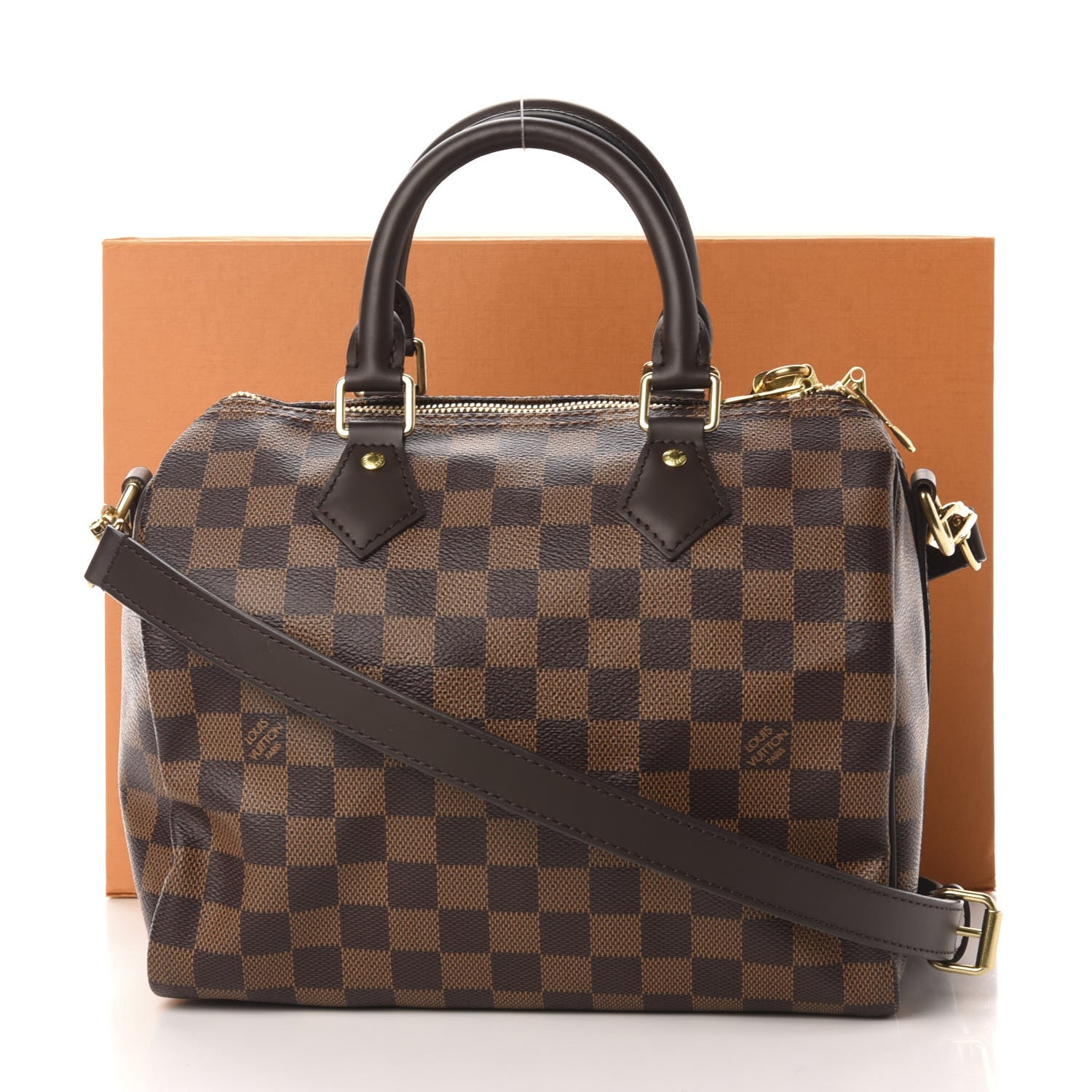 Louis Vuitton Damier Ebene Speedy Bandouliere 25 12 of 12