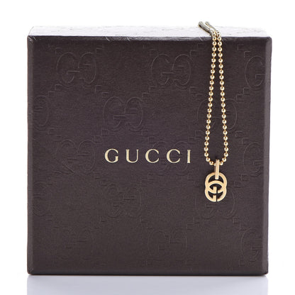 Gucci 18K Yellow Gold Running GG Pendant Necklace 6 of 6