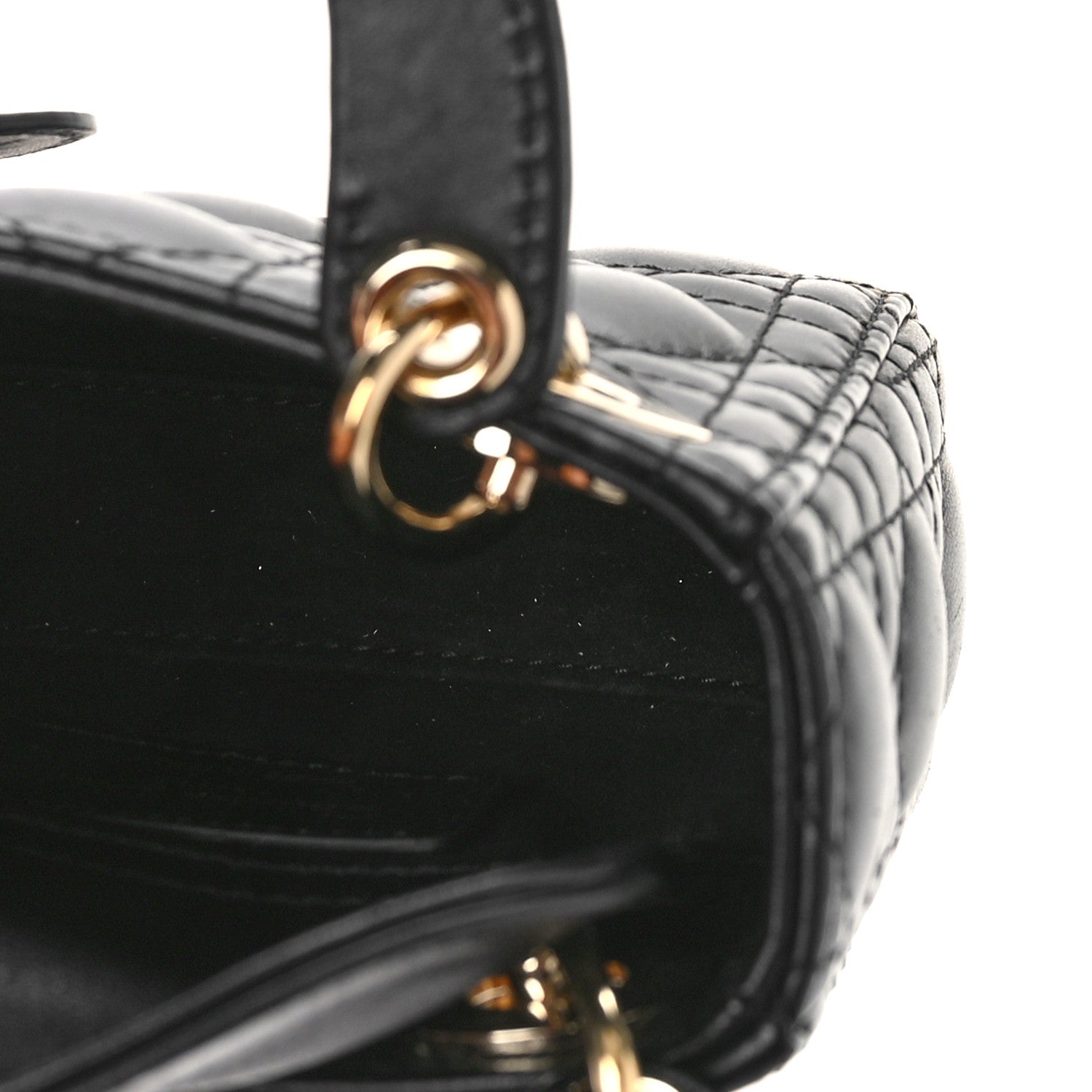 Christian Dior Lambskin Cannage Micro Lady Dior Black 5 of 10
