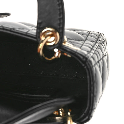 Christian Dior Lambskin Cannage Micro Lady Dior Black 5 of 10