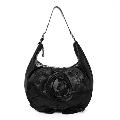 Valentino Garavani Nappa Rosette Hobo Black 1 of 12