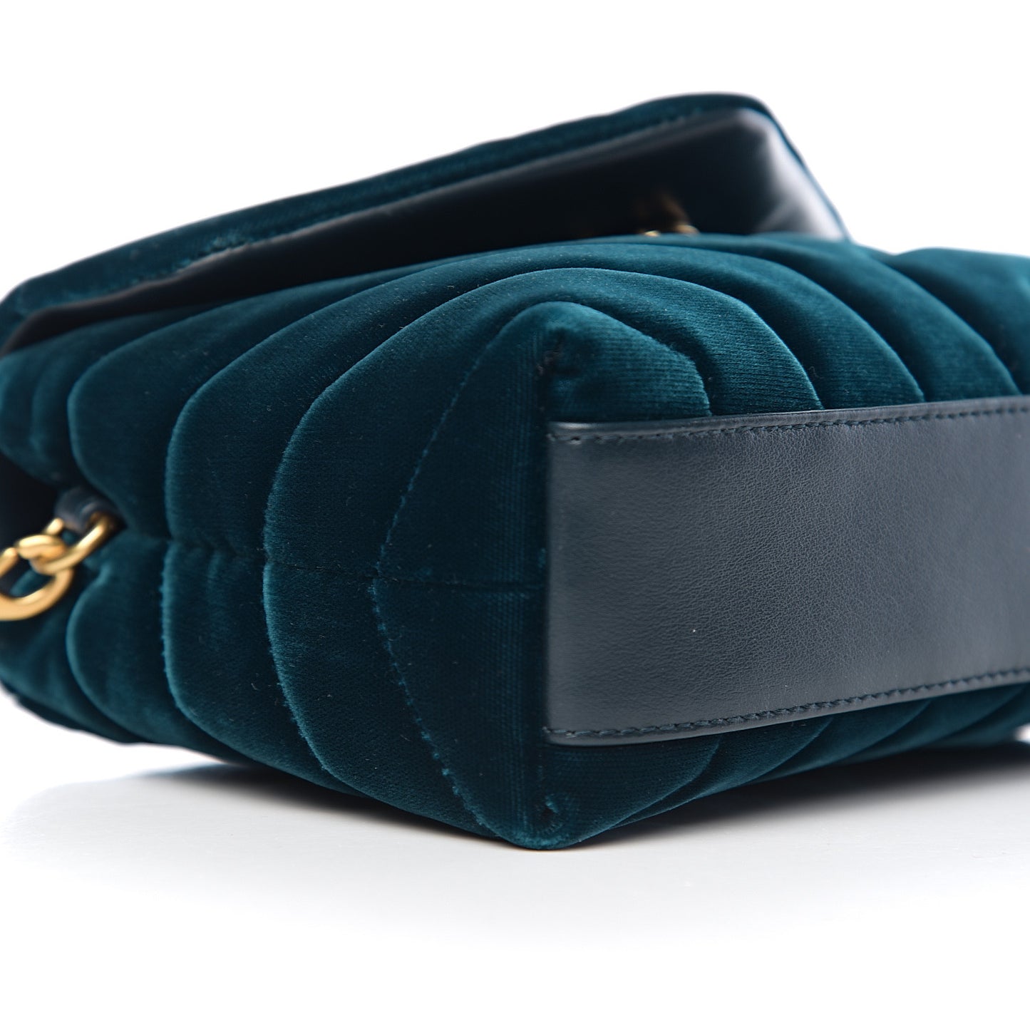 Velvet Y Quilted Monogram Toy Loulou Chain Satchel Dark Ottanio