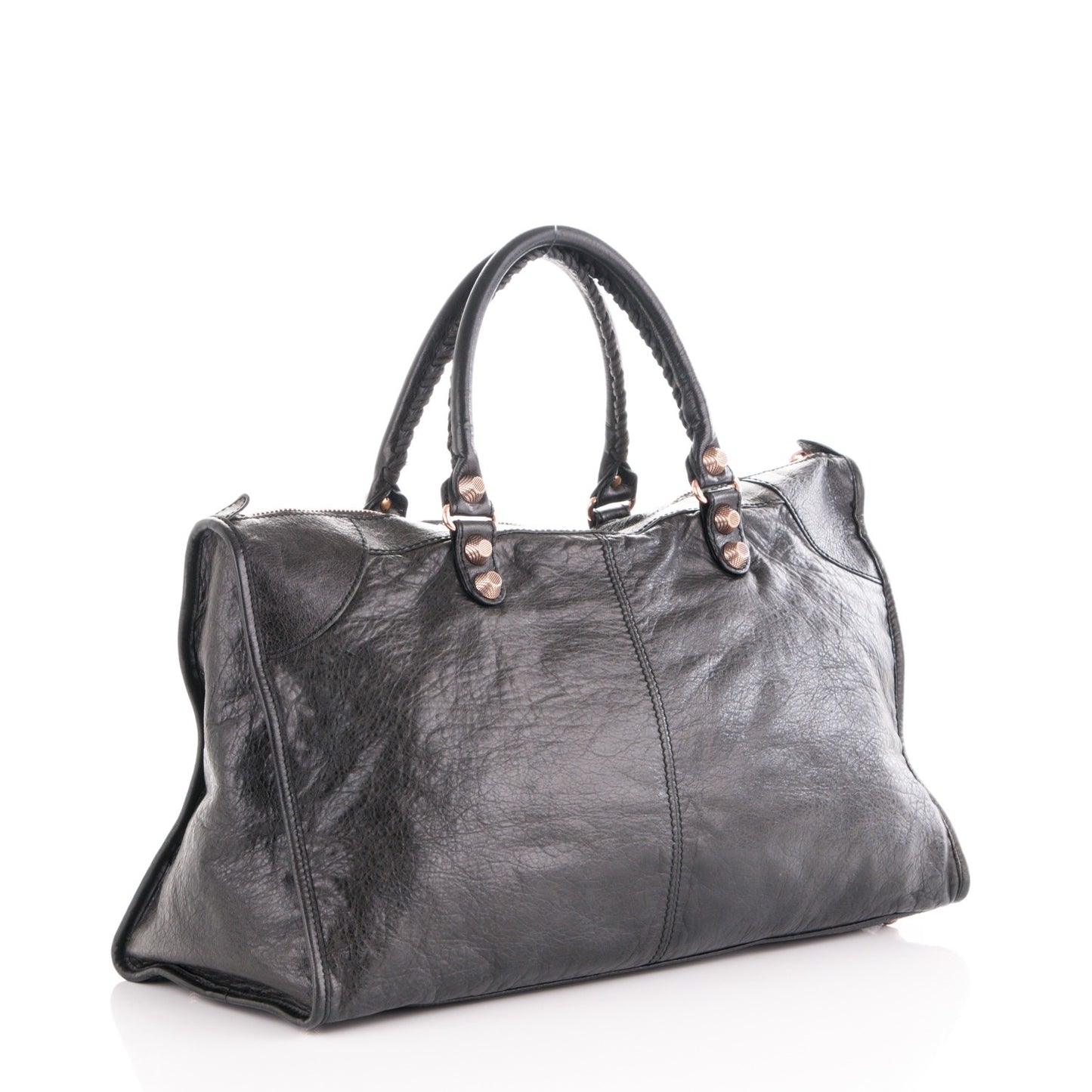 Agneau Giant 12 Rose Gold Hardware Work Black
