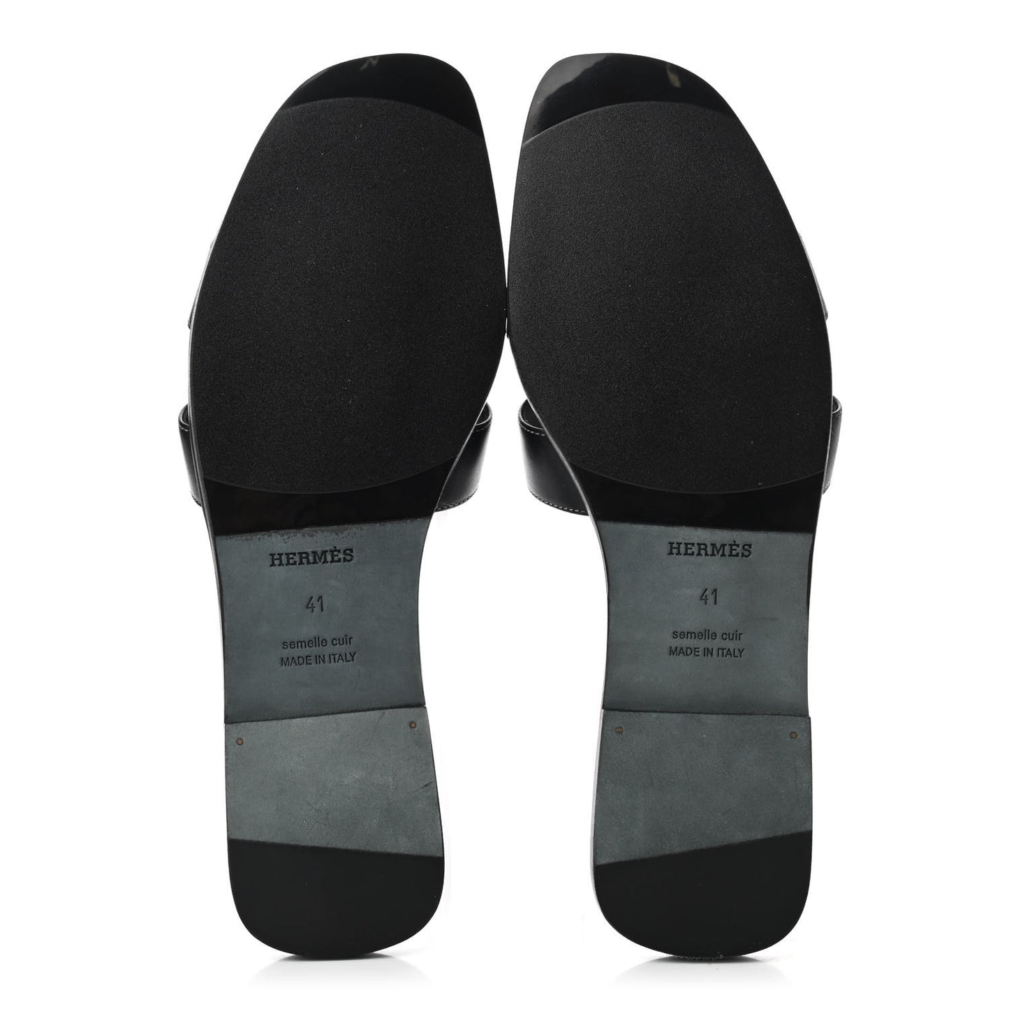 Box Calfskin Oran Sandals 41 Black
