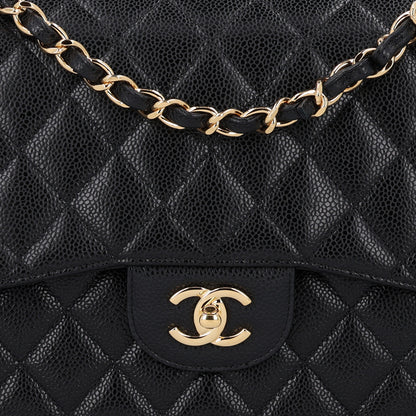 Chanel Caviar Quilted Jumbo Double Flap Black 8 of 11
