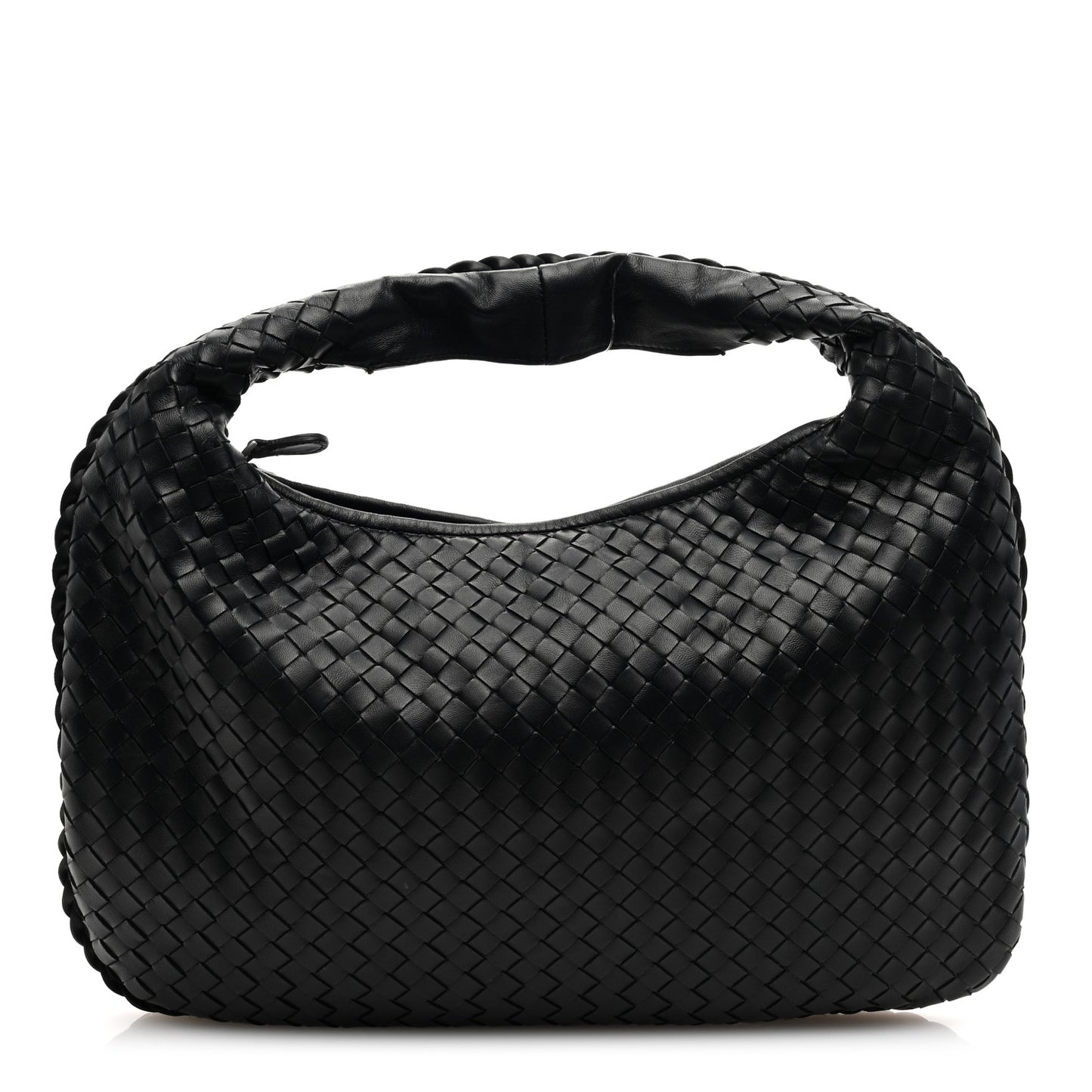 Nappa Intrecciato Medium Veneta Hobo Black