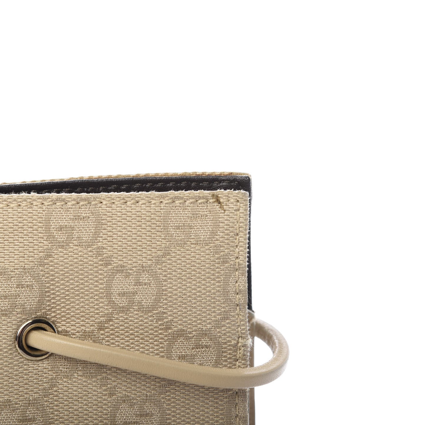 Monogram Drawstring Bag Beige