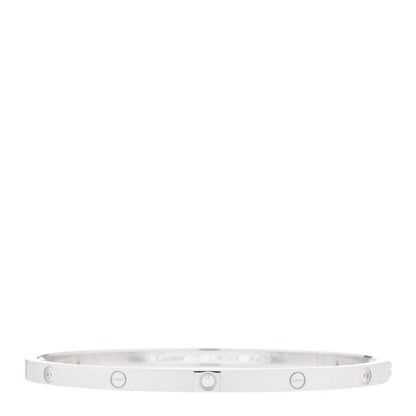 Cartier 18K White Gold 6 Diamond Small LOVE Bracelet 17 1 of 5