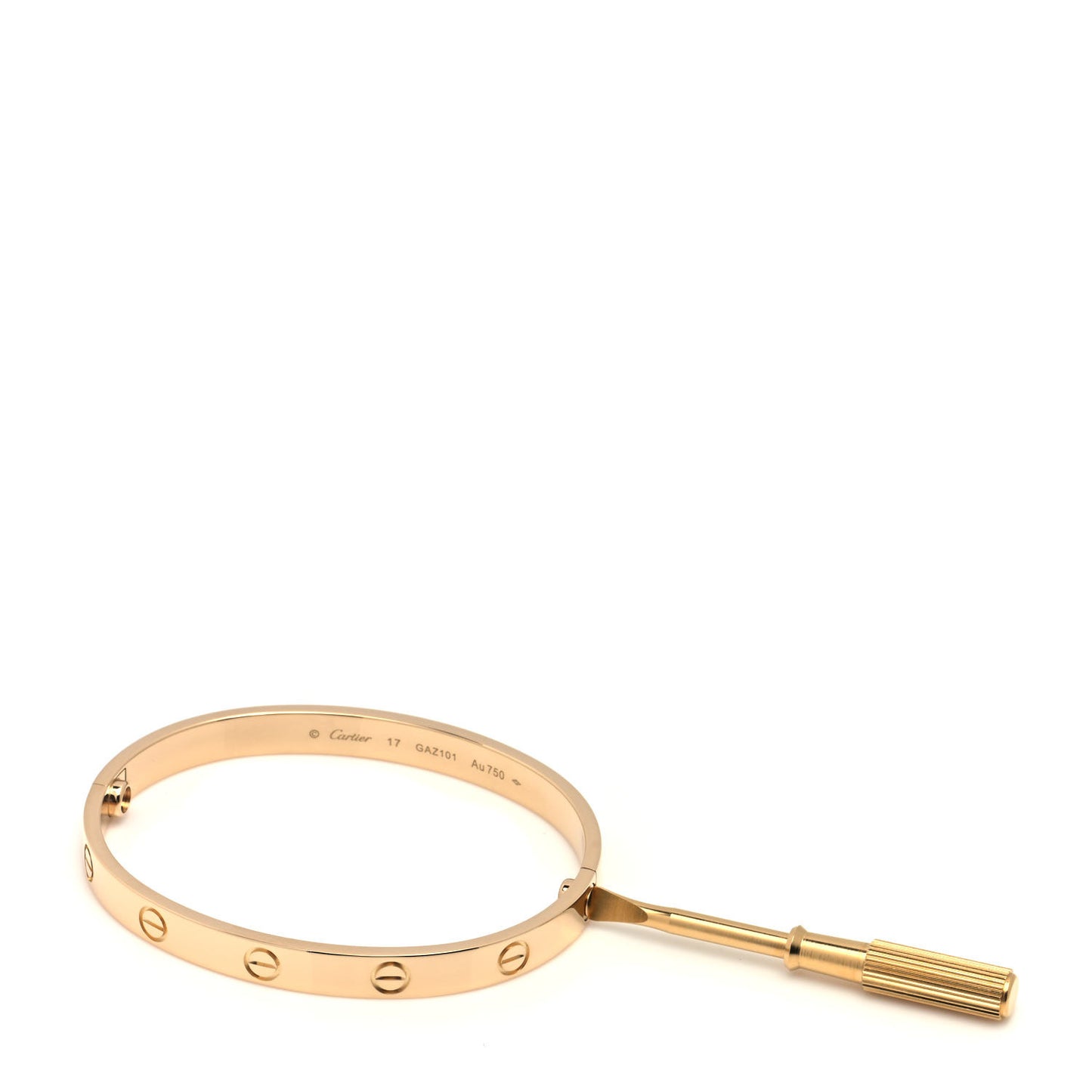 18K Yellow Gold LOVE Bracelet 17
