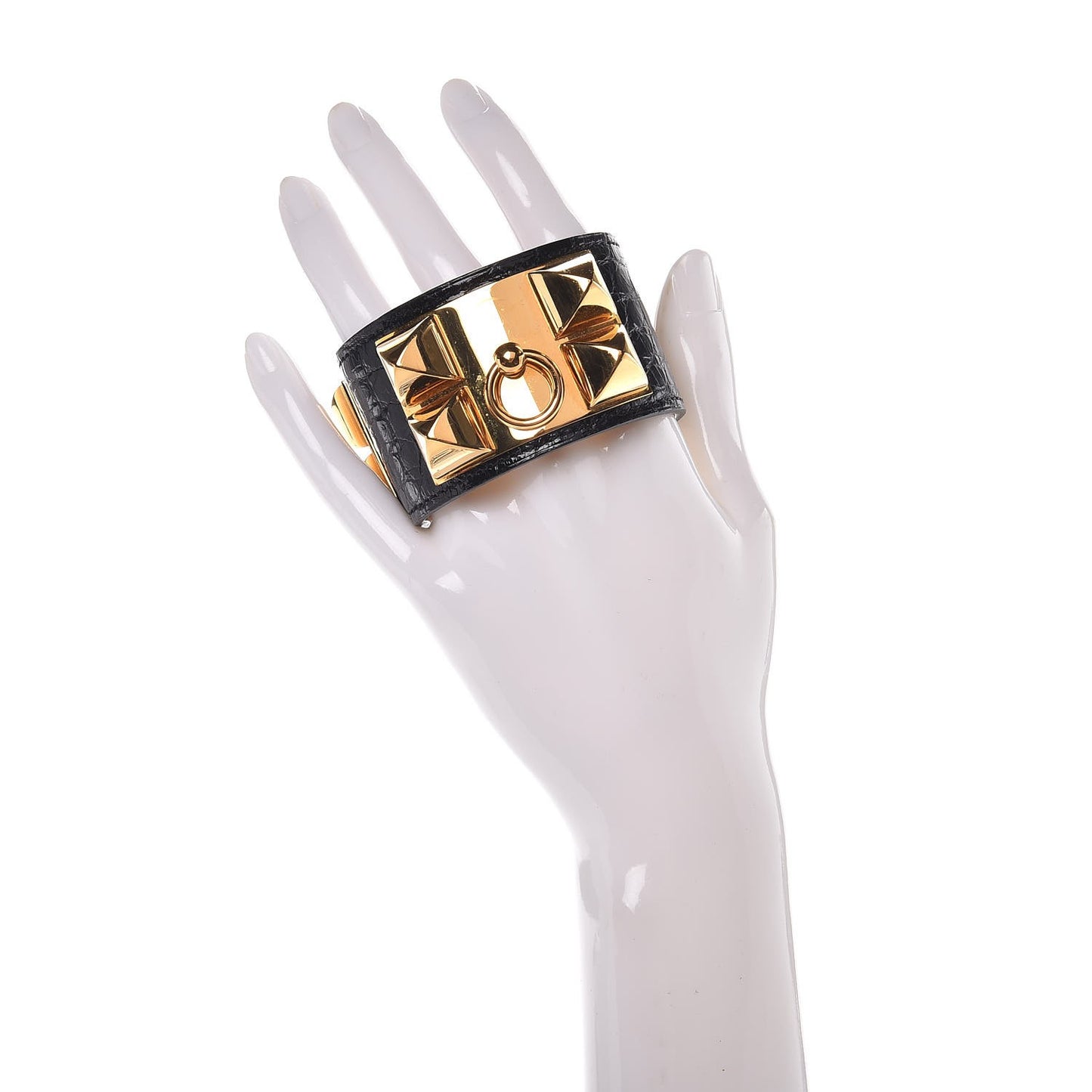 Shiny Alligator Collier de Chien CDC Bracelet S Black