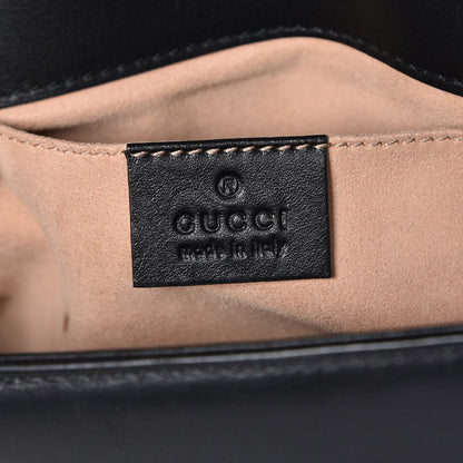 Gucci Calfskin Matelasse Mini GG Marmont Shoulder Bag Black 6 of 9