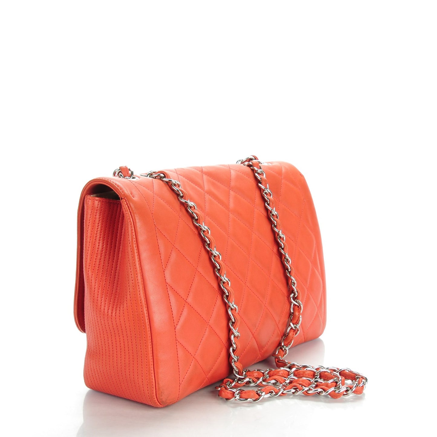 Lambskin Quilted Large Coco Rider Red
