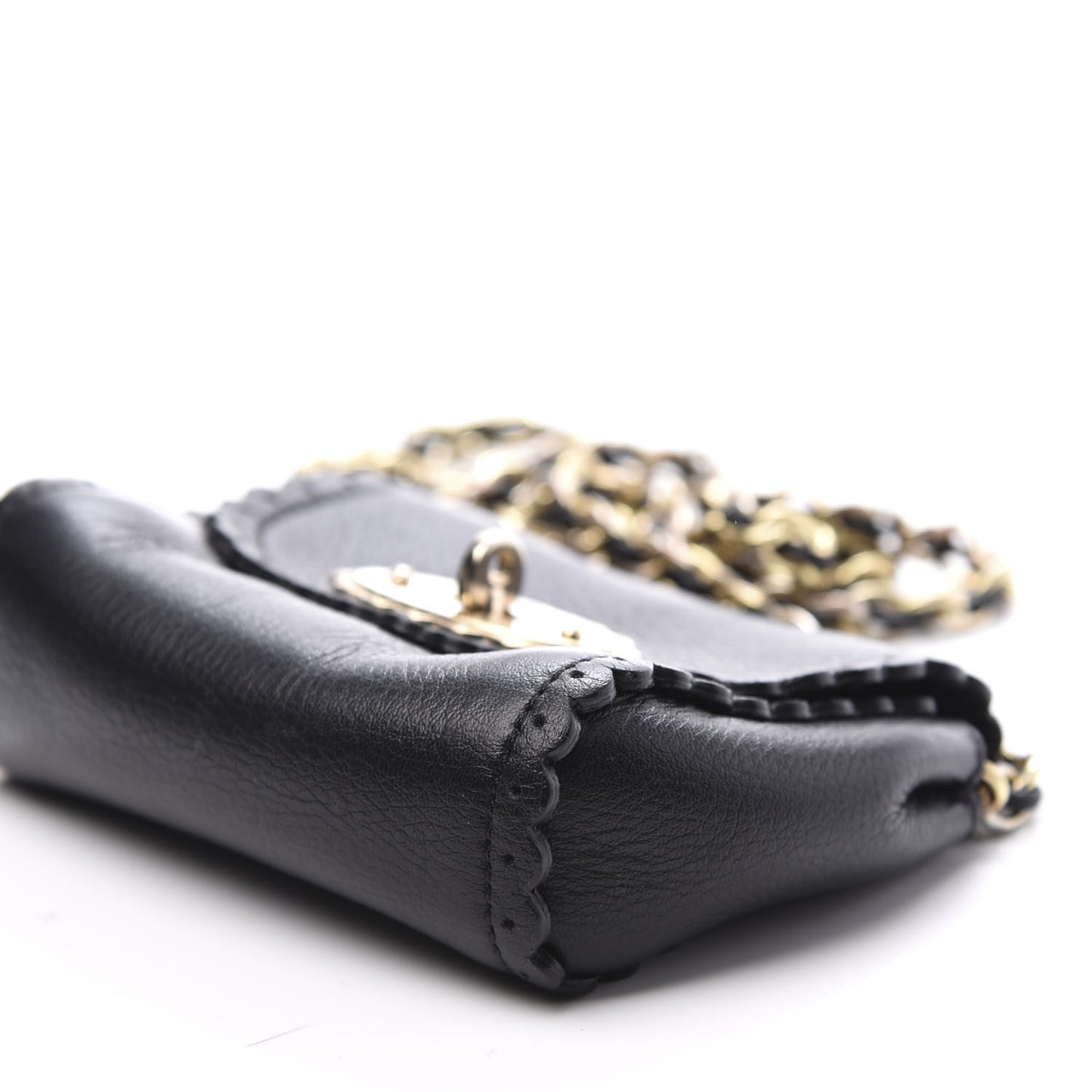Soft Matte Calfskin Mini Cookie Flap Black