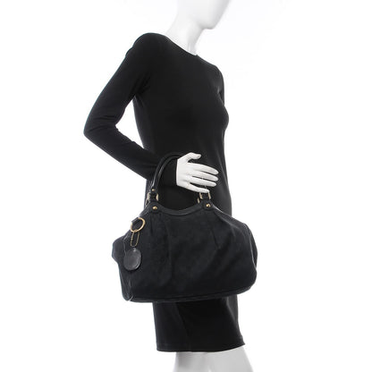 Gucci Monogram Medium Sukey Tote Black 2 of 16