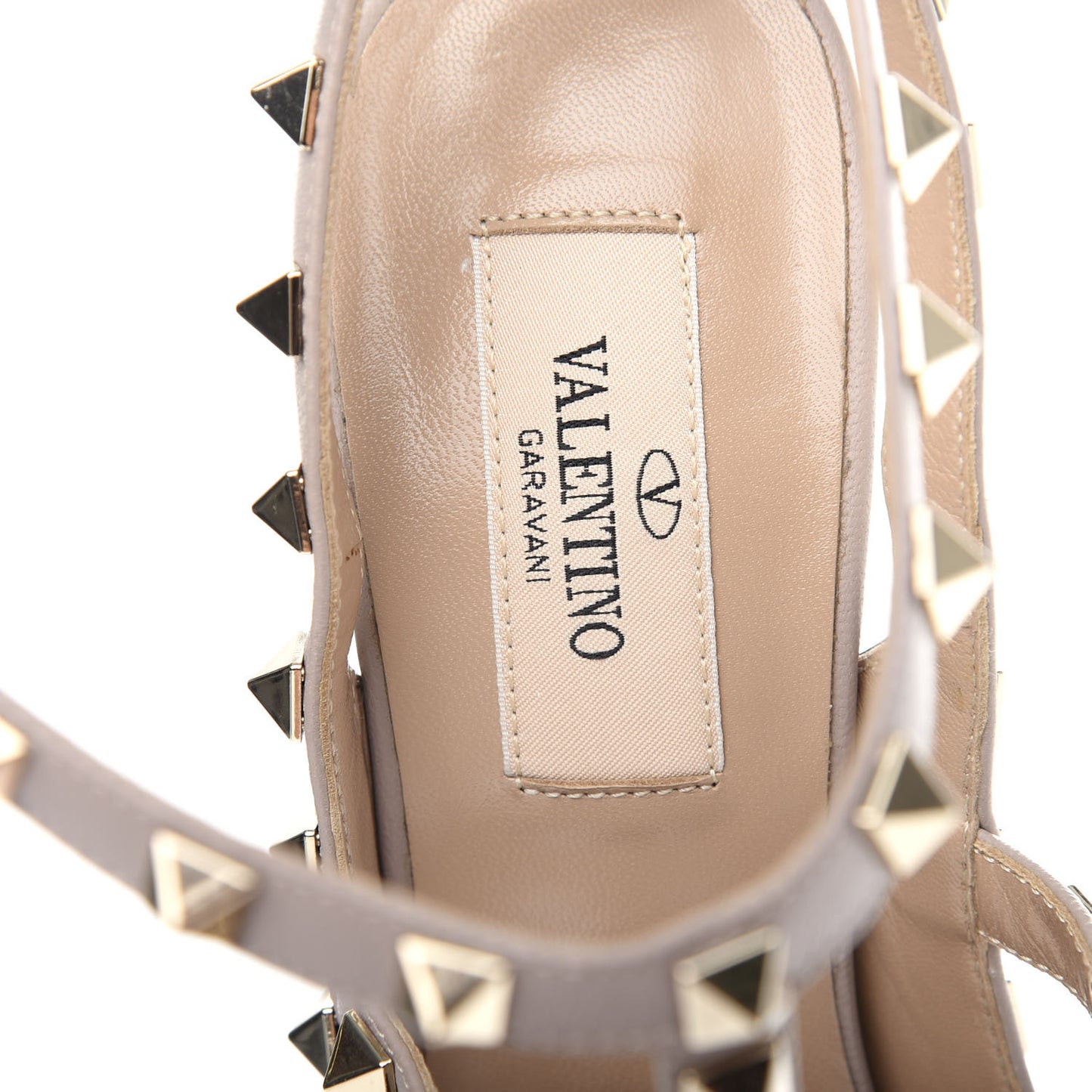 Patent Nappa Rockstud Ankle Strap 100mm Pumps 37.5 Black Poudre