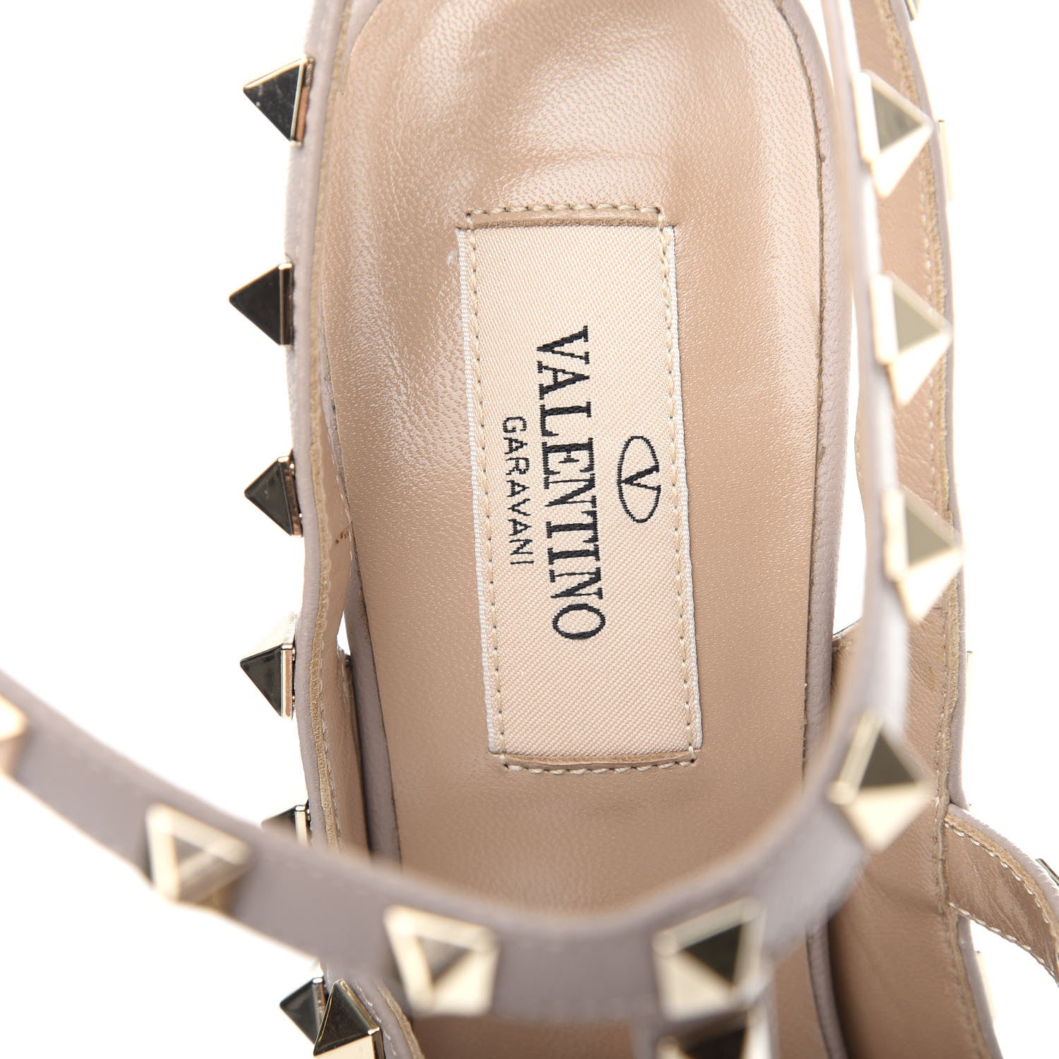 Valentino Garavani Patent Nappa Rockstud Ankle Strap 100mm Pumps 37.5 Black Poudre 9 of 9