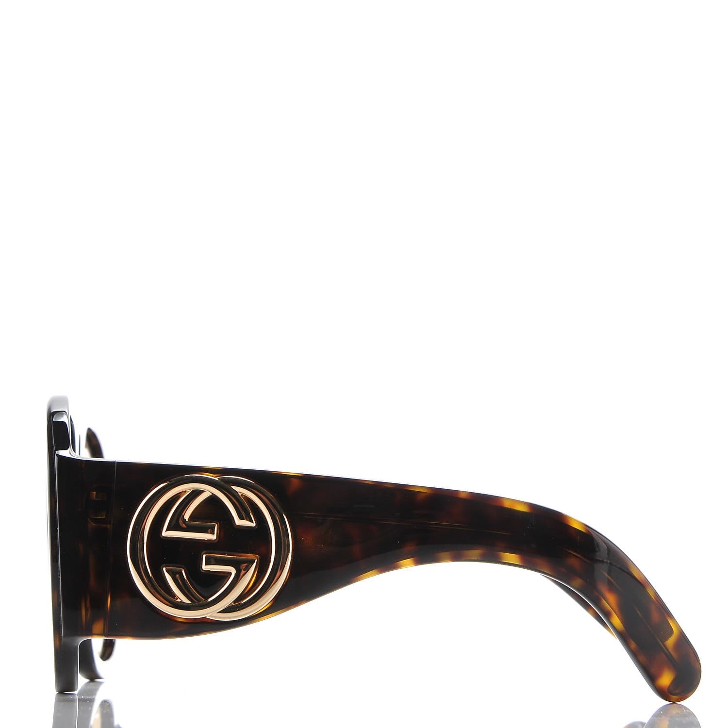 Gucci Acetate Oversized Interlocking G Sunglasses GG0152S Tortoise 3 of 7